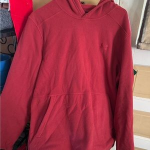 red fleece under armour cold gear Hoodie